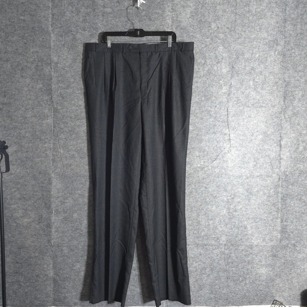 Ralph Lauren Dress Pants Mens 40W Charcoal Wool Flat Front Pleated NWT Formal